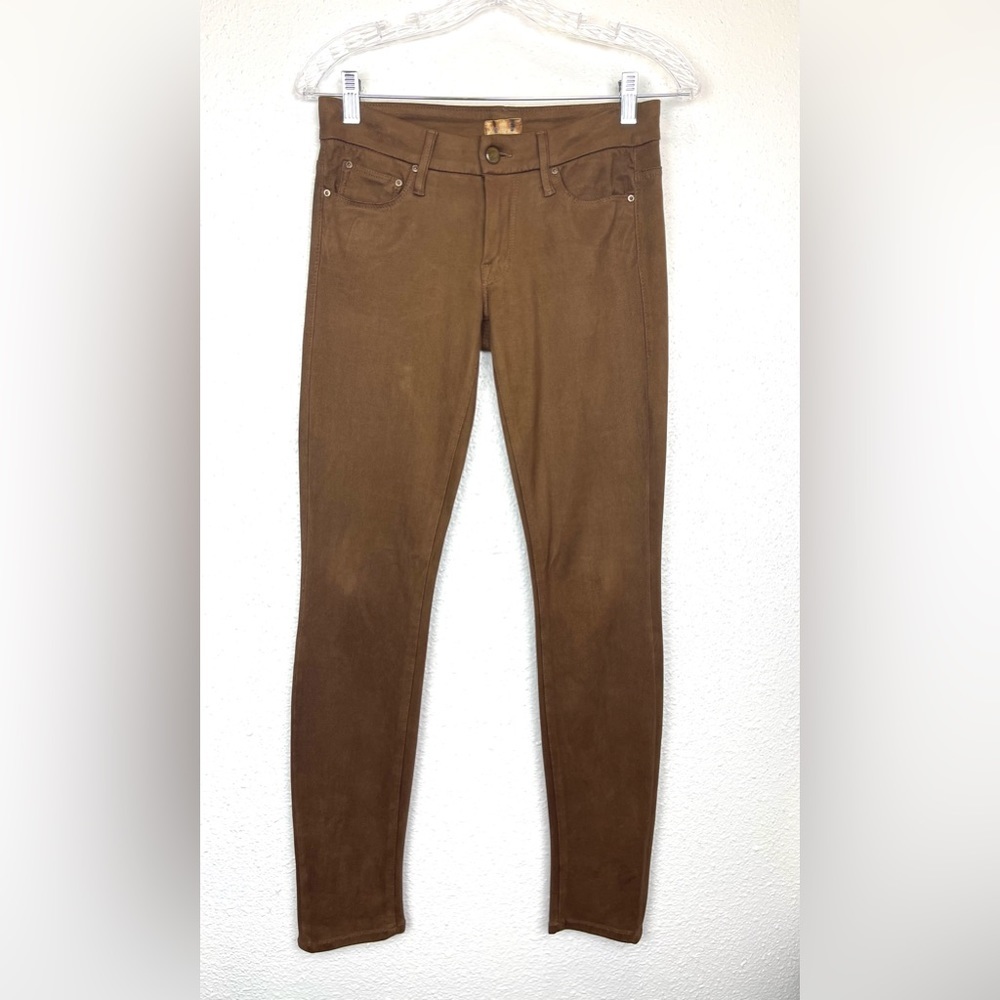MOTHER Brown “The Looker” Texas Rein Faux Suede Pants Brown Tobacco Size 27 Soft